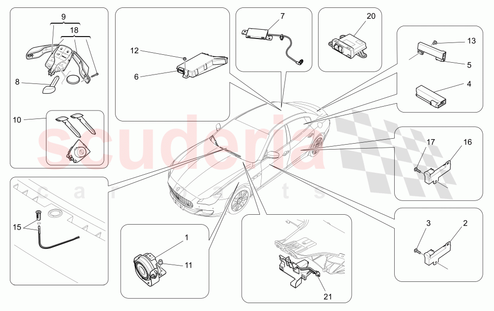 ALARM AND IMMOBILIZER SYSTEM of Maserati Maserati Quattroporte (2017+) Diesel