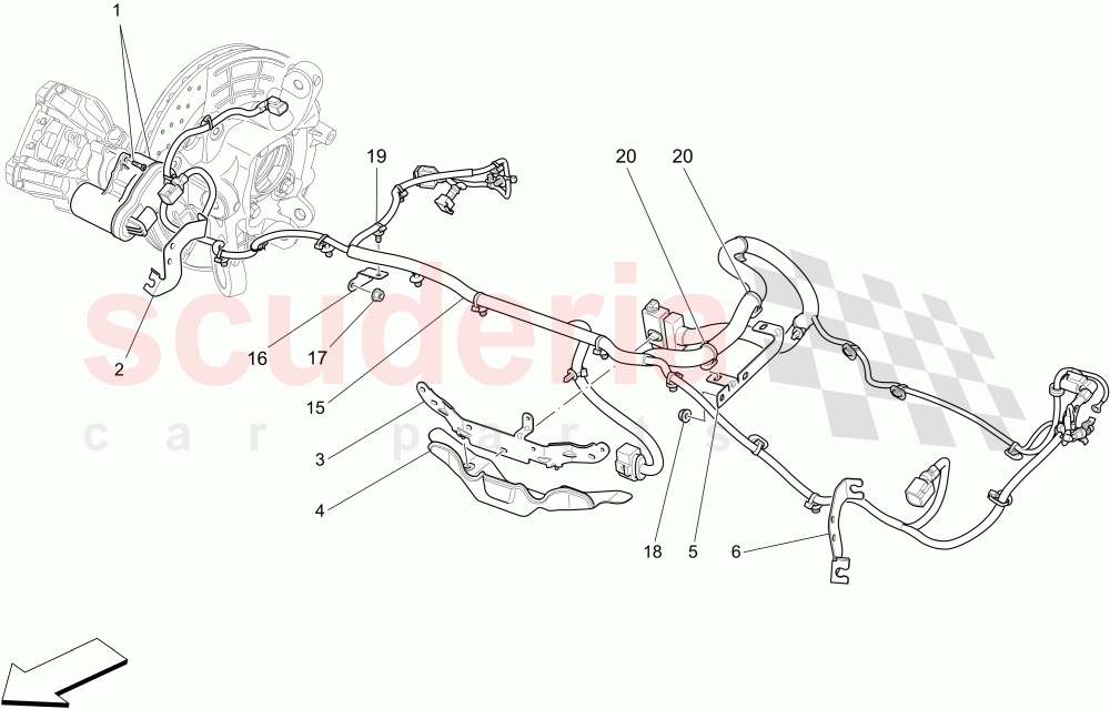 PARKING BRAKE of Maserati Maserati Quattroporte (2017+) Diesel