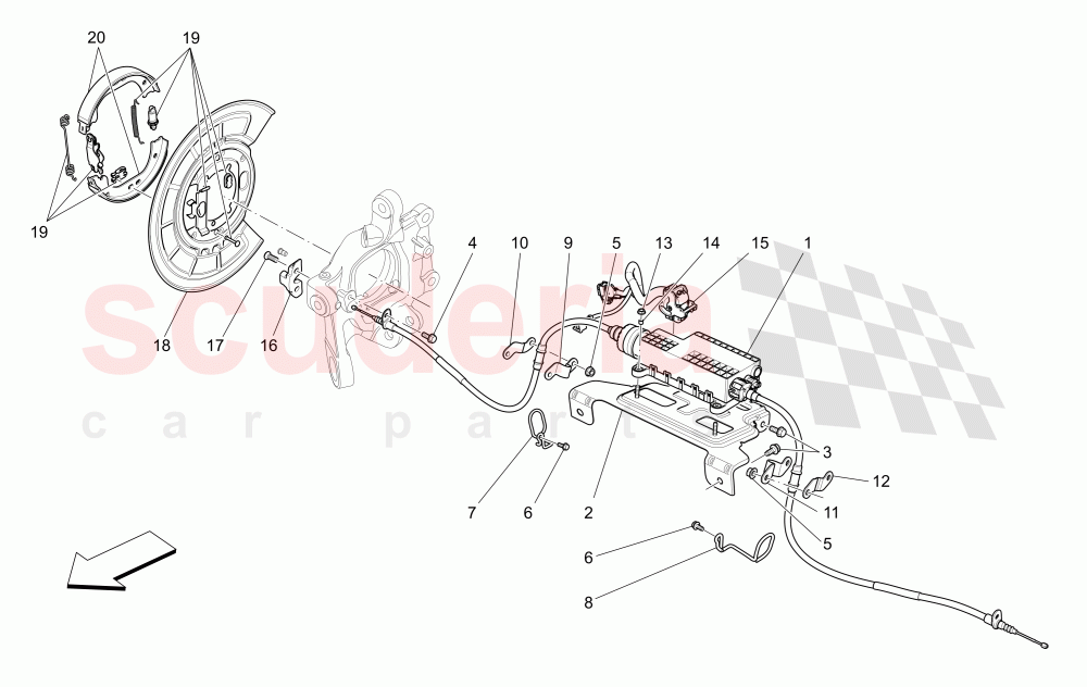 PARKING BRAKE of Maserati Maserati Ghibli (2014-2016)