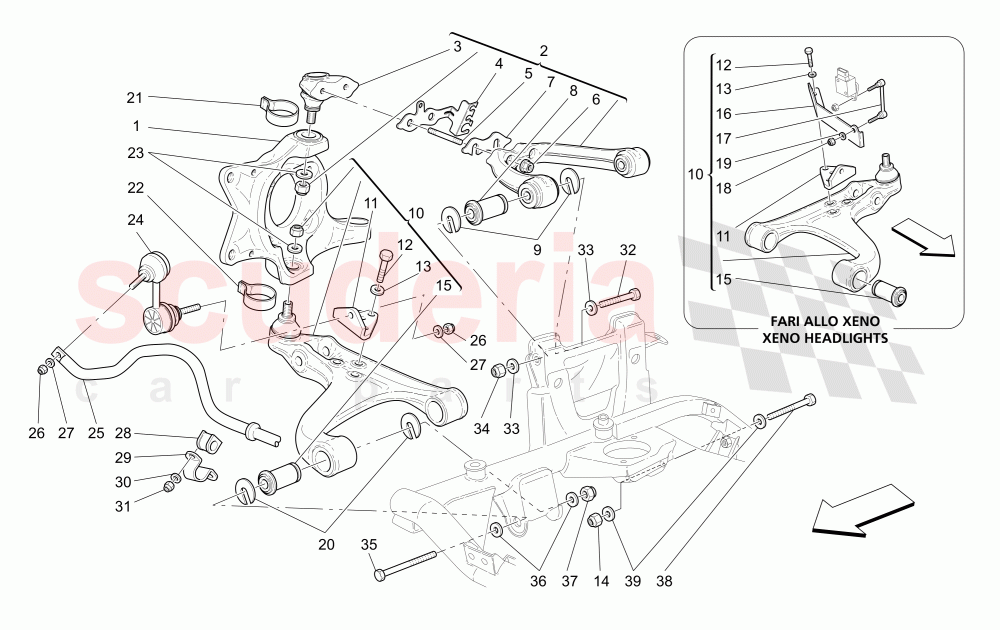 FRONT SUSPENSION of Maserati Maserati GranSport Spyder (2005-2007)