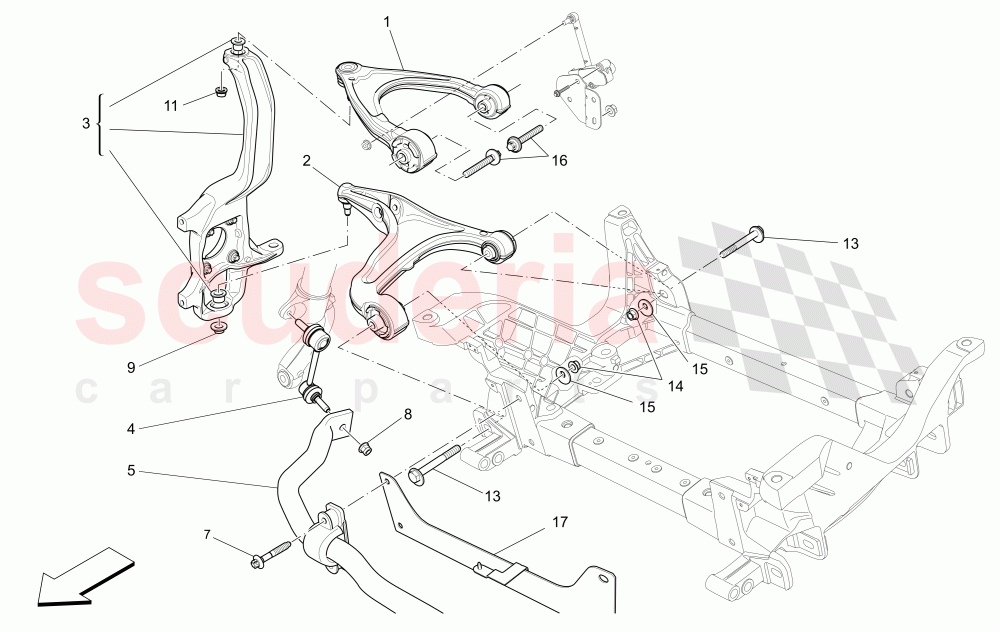 FRONT SUSPENSION of Maserati Maserati Levante (2017+)