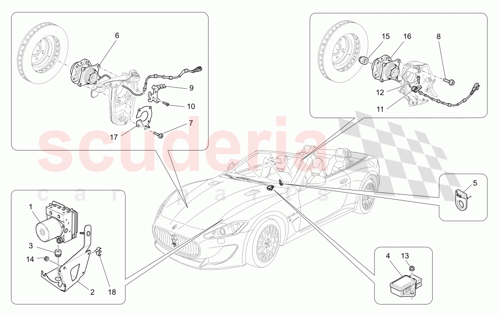 BRAKING CONTROL SYSTEMS of Maserati Maserati GranCabrio (2016+) MC Centennial