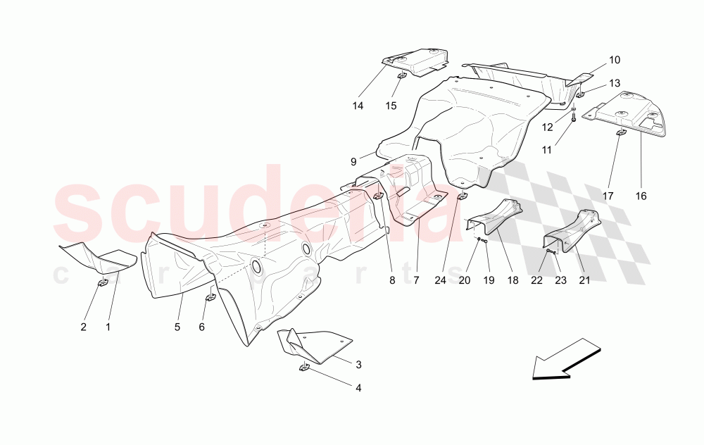 THERMAL INSULATING PANELS of Maserati Maserati GranTurismo (2011-2012) S