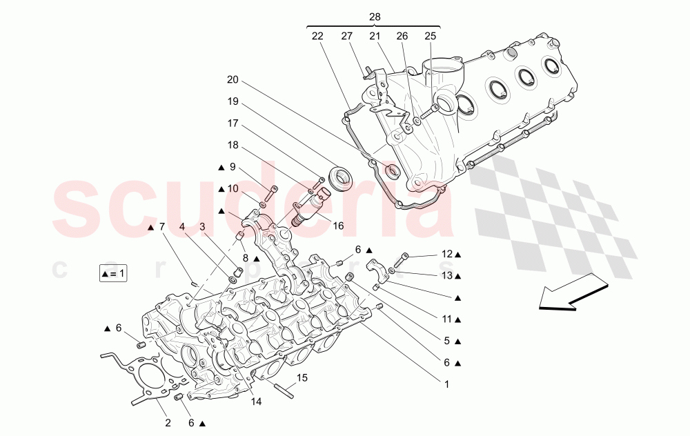 LH CYLINDER HEAD of Maserati Maserati GranCabrio (2016+) MC Centennial