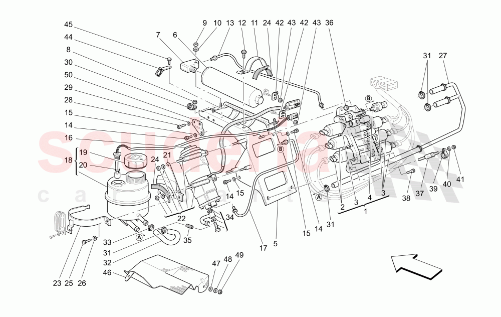 POWER UNIT AND TANK (Valid for F1) of Maserati Maserati 4200 Coupe (2002-2004) CC