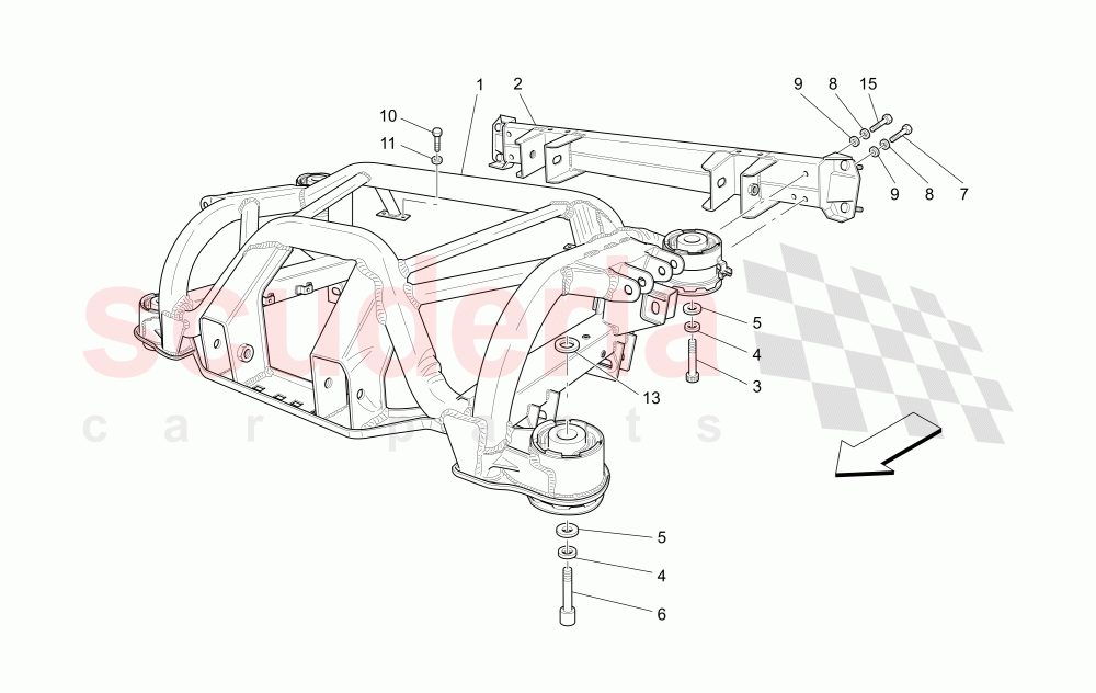 REAR CHASSIS of Maserati Maserati GranCabrio (2013+)