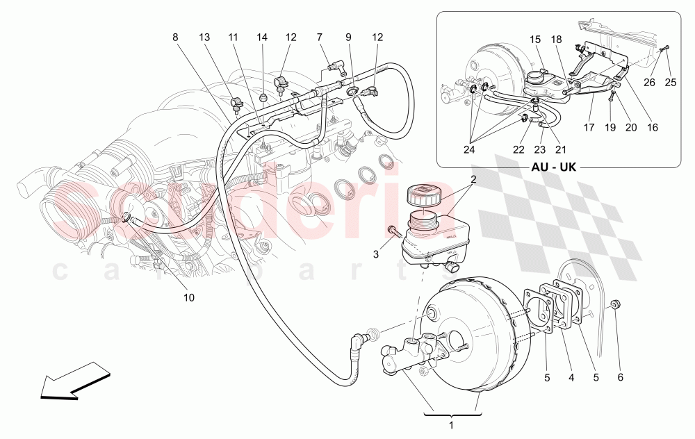 BRAKE SERVO SYSTEM of Maserati Maserati GranTurismo (2007-2010) Auto