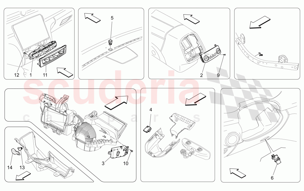 A/C UNIT: ELECTRONIC CONTROL (Not available with: COMFORT-LUXURY REAR SEATS WITH CENTRAL CONSOLE) of Maserati Maserati Quattroporte (2017+) Diesel