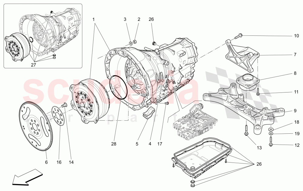 GEARBOX HOUSINGS of Maserati Maserati Ghibli (2017+) Diesel