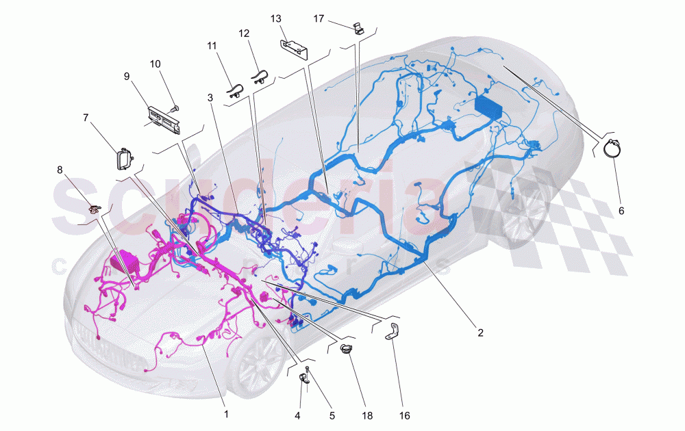 MAIN WIRING of Maserati Maserati Quattroporte (2013-2016) Diesel