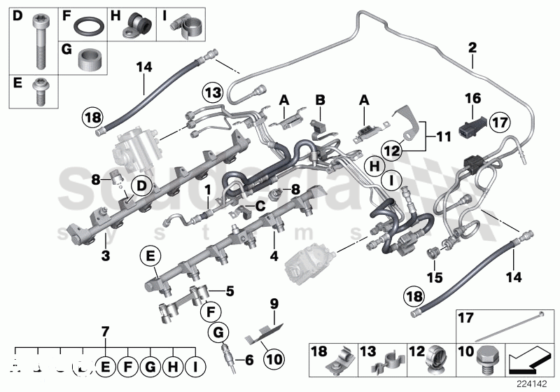 Fuel injection system - fuel line of Rolls Royce Rolls Royce Phantom Coupe