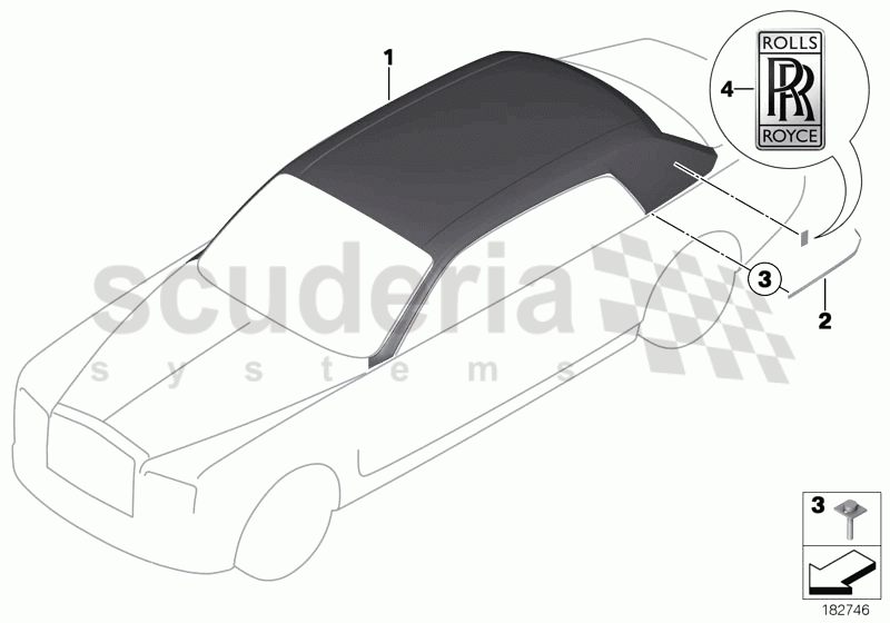 Everflex roof of Rolls Royce Rolls Royce Phantom Extended Wheelbase