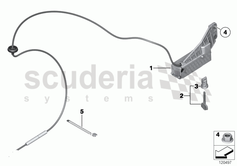 Emergency mechanism parking lock of Rolls Royce Rolls Royce Phantom Drophead Coupe