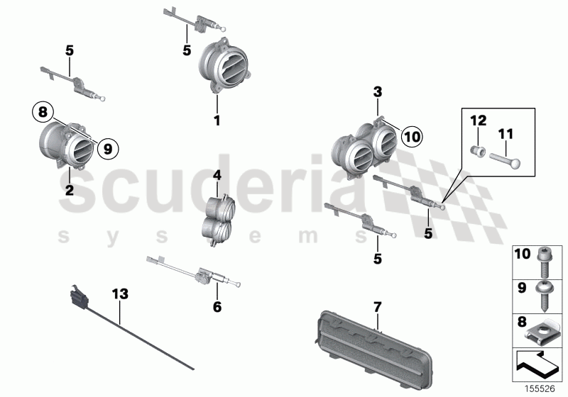 Air vents of Rolls Royce Rolls Royce Phantom Extended Wheelbase