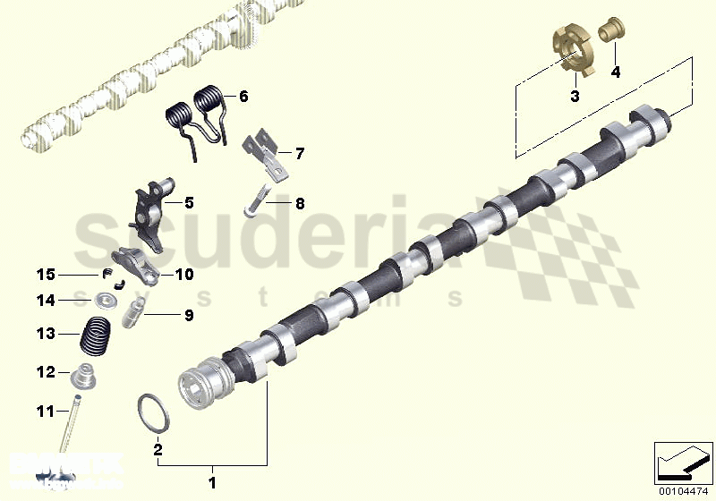 Valve timing gear, camshaft, inlet of Rolls Royce Rolls Royce Phantom Coupe