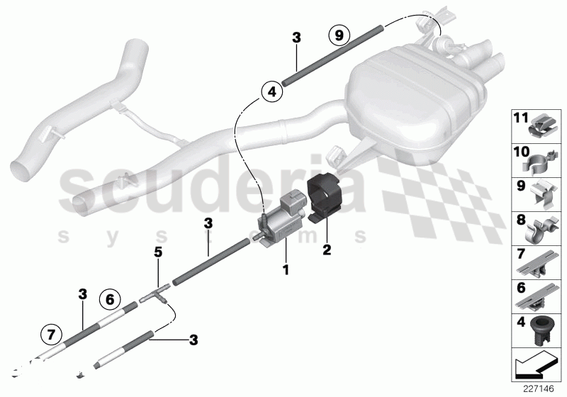 Vacuum control, exhaust flap of Rolls Royce Rolls Royce Ghost Series I (2009-2014)