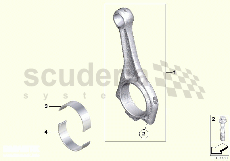 Crankshaft Connecting Rod of Rolls Royce Rolls Royce Phantom Drophead Coupe