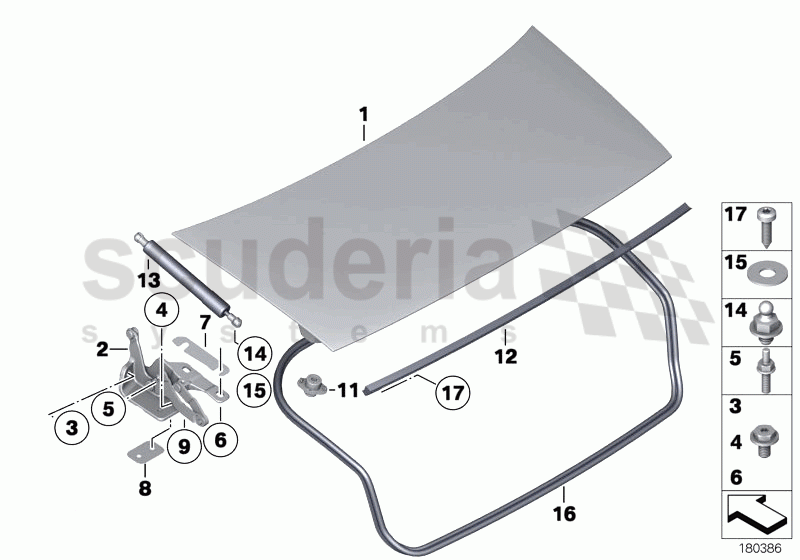 Trunk lid, top of Rolls Royce Rolls Royce Phantom Drophead Coupe