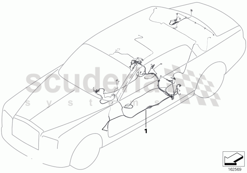 Auxiliary wiring harness of Rolls Royce Rolls Royce Phantom