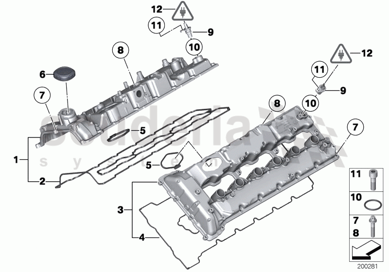 Cylinder head cover of Rolls Royce Rolls Royce Ghost Series I (2009-2014)