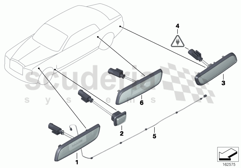 Direction ind. repeat/side marker light of Rolls Royce Rolls Royce Phantom Drophead Coupe