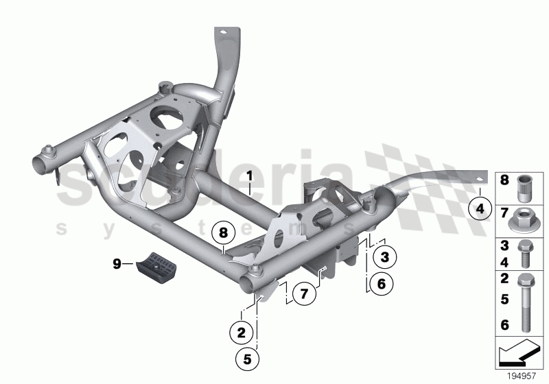 Front axle support of Rolls Royce Rolls Royce Phantom Drophead Coupe