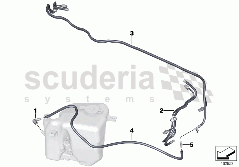 Hose lines, windscreen washer system of Rolls Royce Rolls Royce Phantom