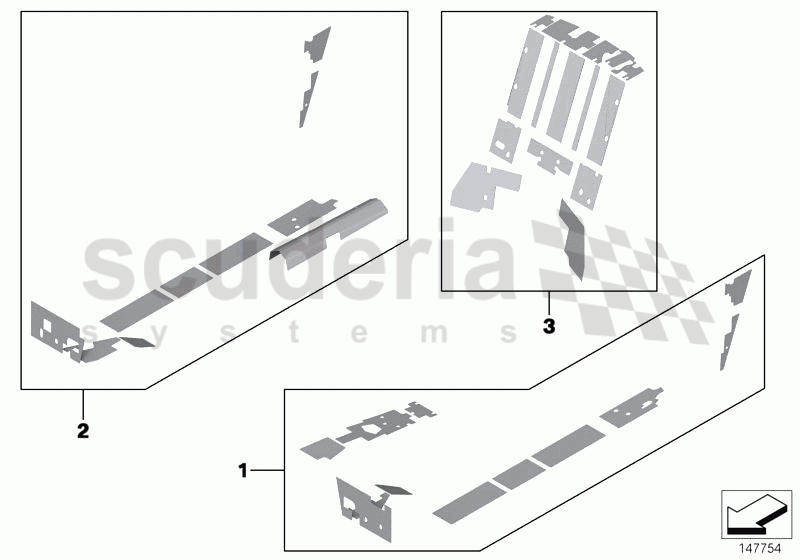 Sound deadener - Front of Rolls Royce Rolls Royce Phantom Extended Wheelbase