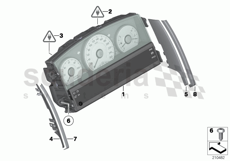 Instrument cluster of Rolls Royce Rolls Royce Ghost Series I (2009-2014)