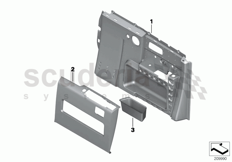 Rear door trim panel, big pocket of Rolls Royce Rolls Royce Phantom Extended Wheelbase