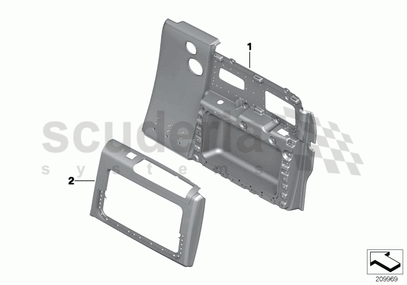 Front door trim panel, big pocket of Rolls Royce Rolls Royce Phantom Extended Wheelbase