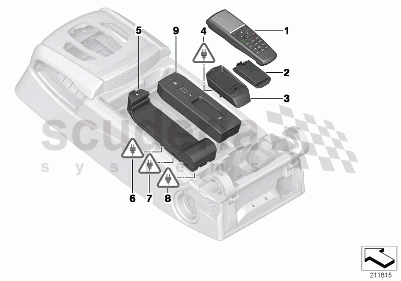 Single parts, SA 6NB, rear of Rolls Royce Rolls Royce Ghost Series I (2009-2014)