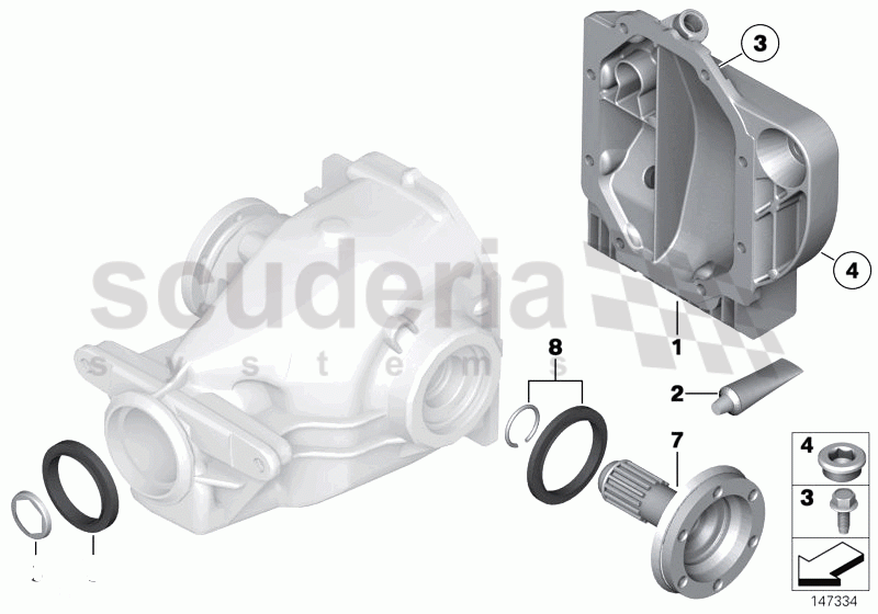 Final drive, gasket set of Rolls Royce Rolls Royce Phantom Coupe