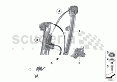 DOOR WINDOW LIFTING MECHANISM FRONT of Rolls Royce Rolls Royce Ghost Series I (2009-2014)