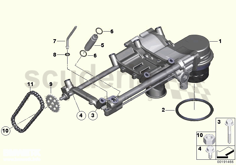 Lubrication system/Oil pump with drive of Rolls Royce Rolls Royce Phantom Coupe