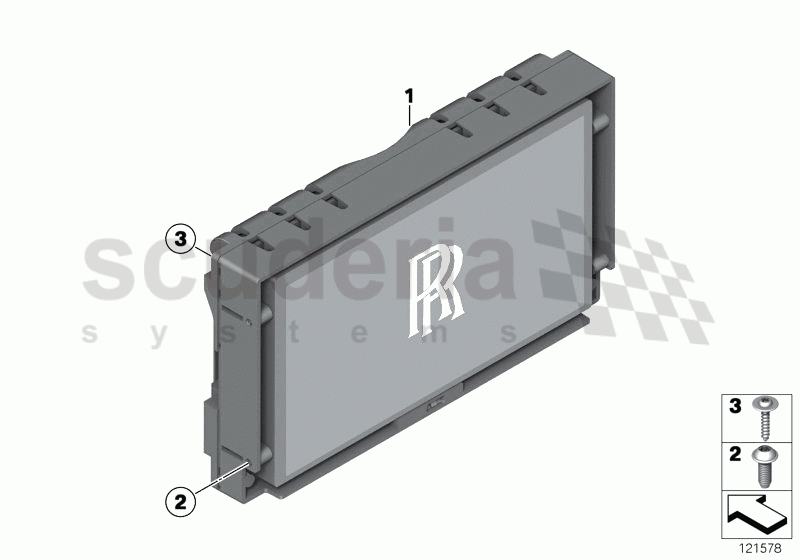 On-board monitor of Rolls Royce Rolls Royce Phantom Extended Wheelbase