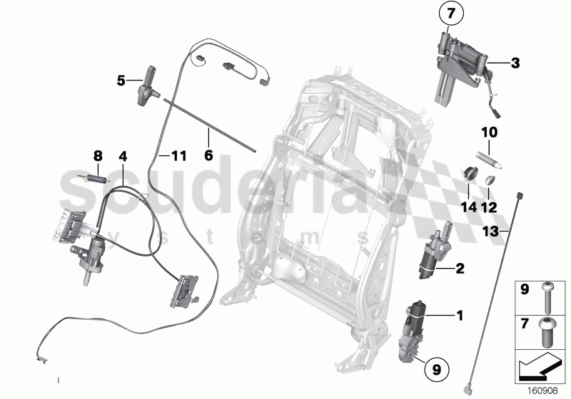 Seat, front, backrest electr. of Rolls Royce Rolls Royce Phantom Extended Wheelbase