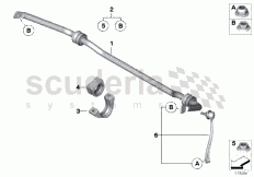 Stabilizer, front of Rolls Royce Rolls Royce Phantom Drophead Coupe