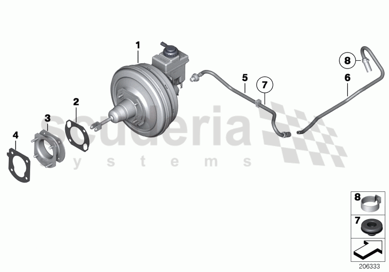 Power brake unit depression of Rolls Royce Rolls Royce Phantom Extended Wheelbase