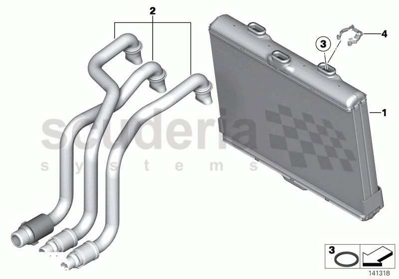 Heater radiator of Rolls Royce Rolls Royce Phantom