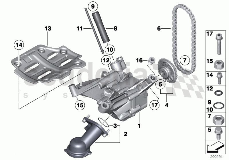 Lubrication system/Oil pump with drive of Rolls Royce Rolls Royce Ghost Series I (2009-2014)