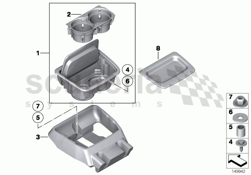 Drink holder of Rolls Royce Rolls Royce Phantom Drophead Coupe