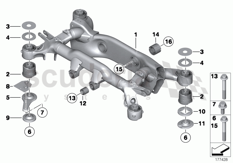 REAR AXLE CARRIER of Rolls Royce Rolls Royce Phantom Extended Wheelbase