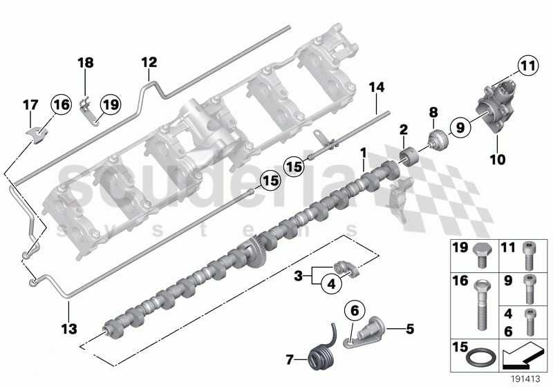 Valve timing gear, eccentric shaft of Rolls Royce Rolls Royce Phantom Drophead Coupe