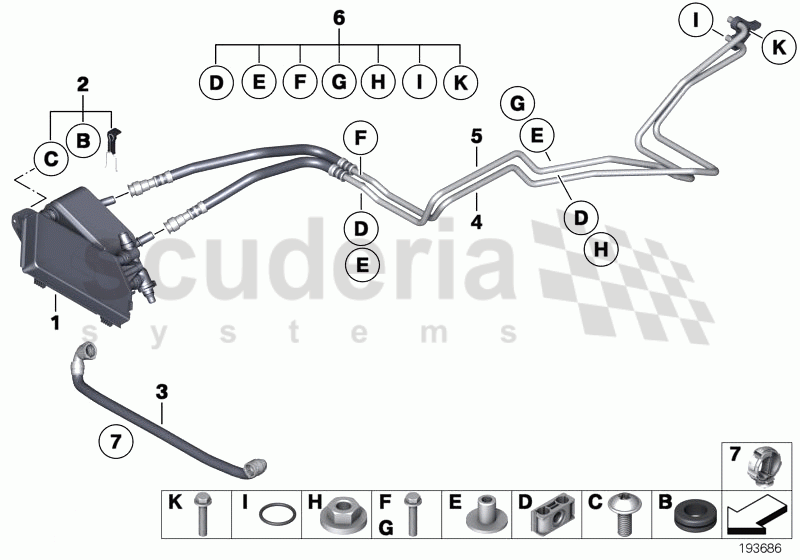 Transmission oil cooler/oil cooler line of Rolls Royce Rolls Royce Phantom Extended Wheelbase