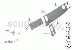 Decorative trims, instrument panel of Rolls Royce Rolls Royce Ghost Series I (2009-2014)