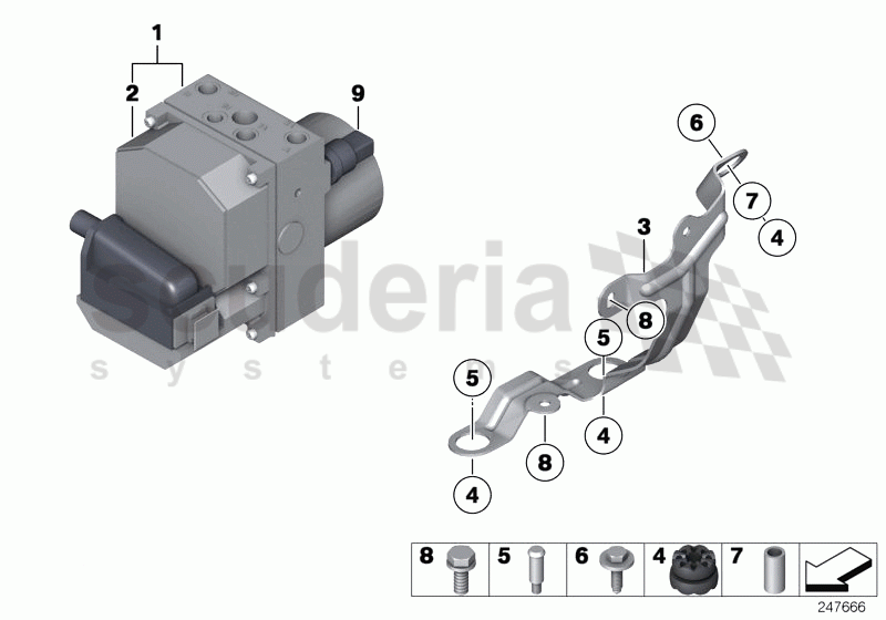 Hydro unit DSC/fastening of Rolls Royce Rolls Royce Phantom Drophead Coupe