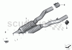 Centre muffler of Rolls Royce Rolls Royce Ghost Series I (2009-2014)