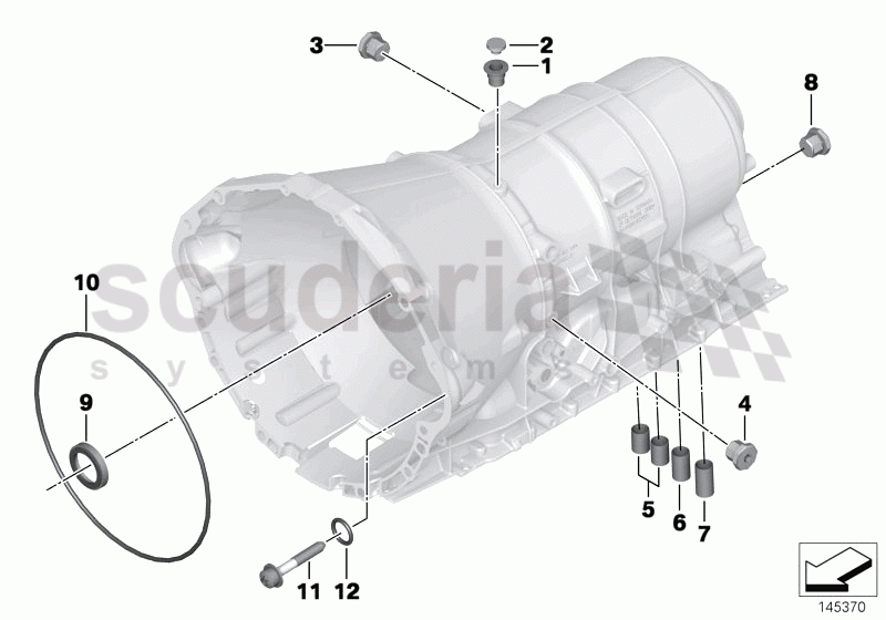 GA6HP32Z housing with mounting parts of Rolls Royce Rolls Royce Phantom Extended Wheelbase