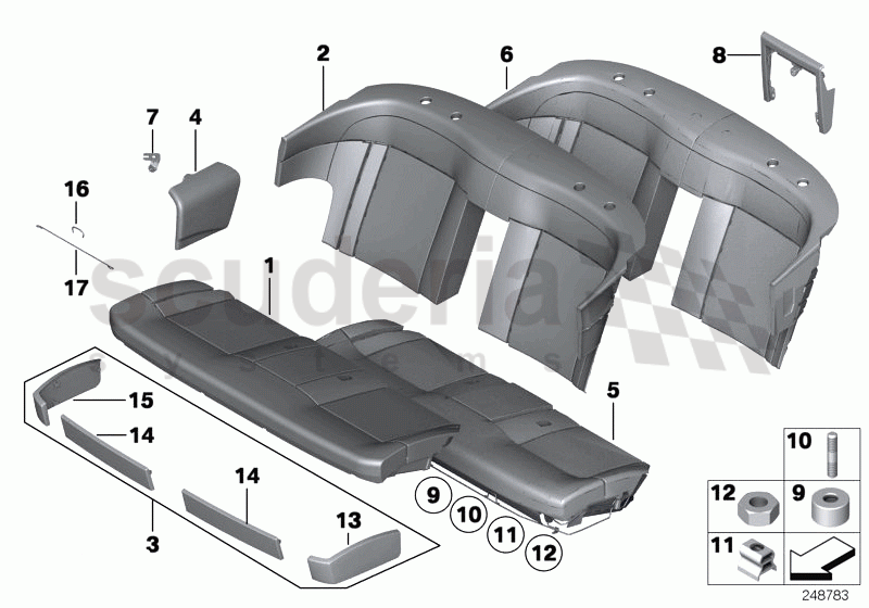 Rear seat, cushion/cover of Rolls Royce Rolls Royce Phantom